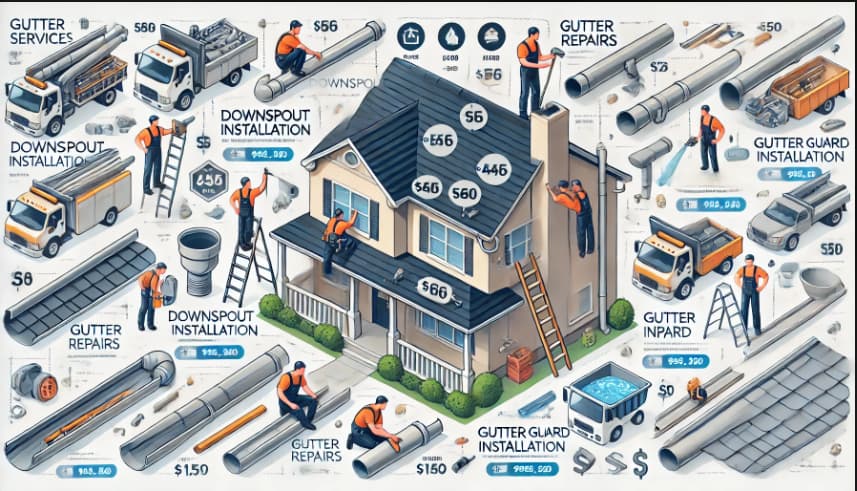 Additional gutter-related services and their costs