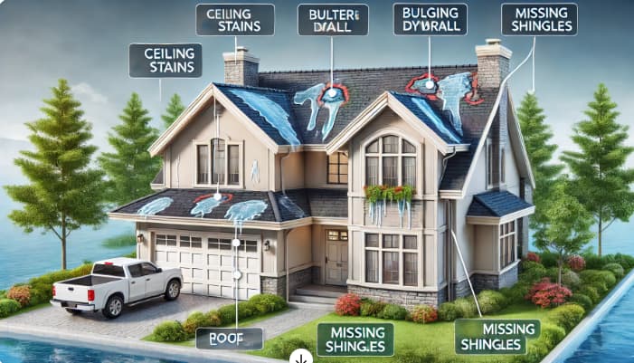 Identifying signs of a roof leak