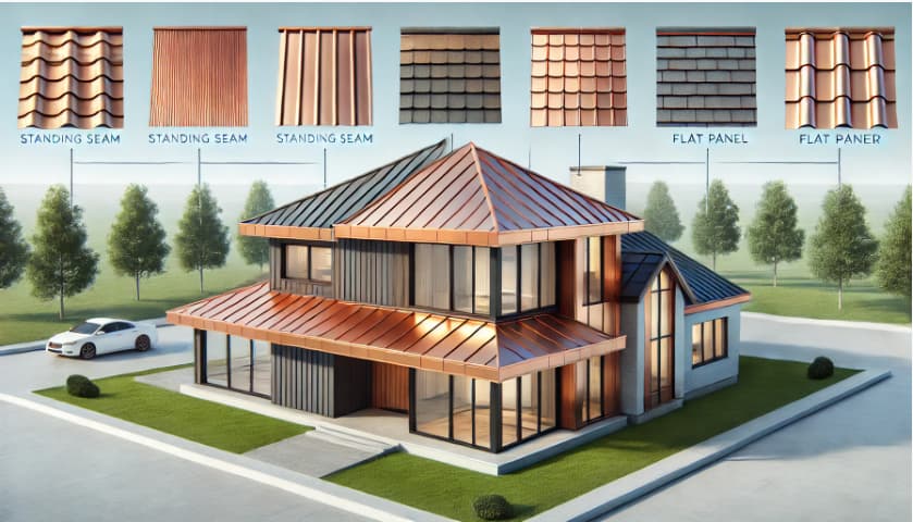 Types of copper roofing systems