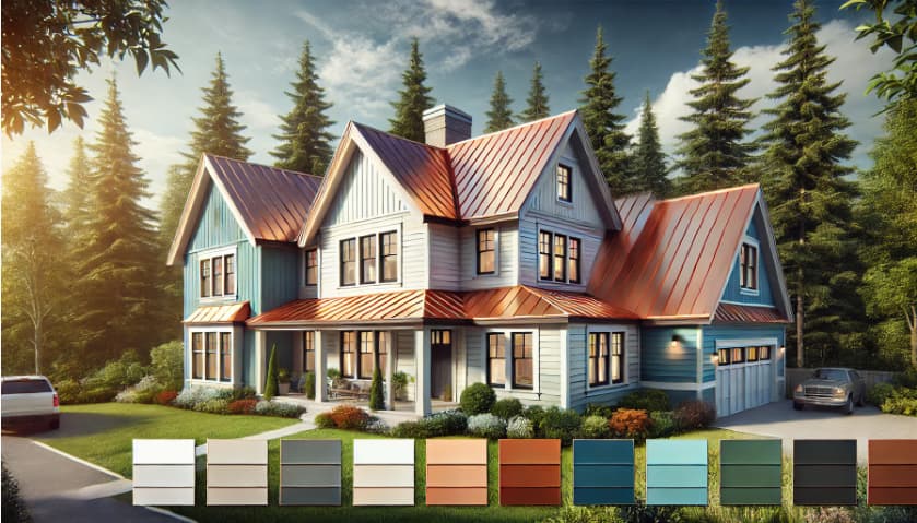 What color siding goes with a copper roof