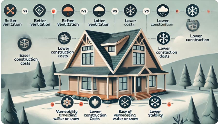 Advantages and disadvantages of hip roofs