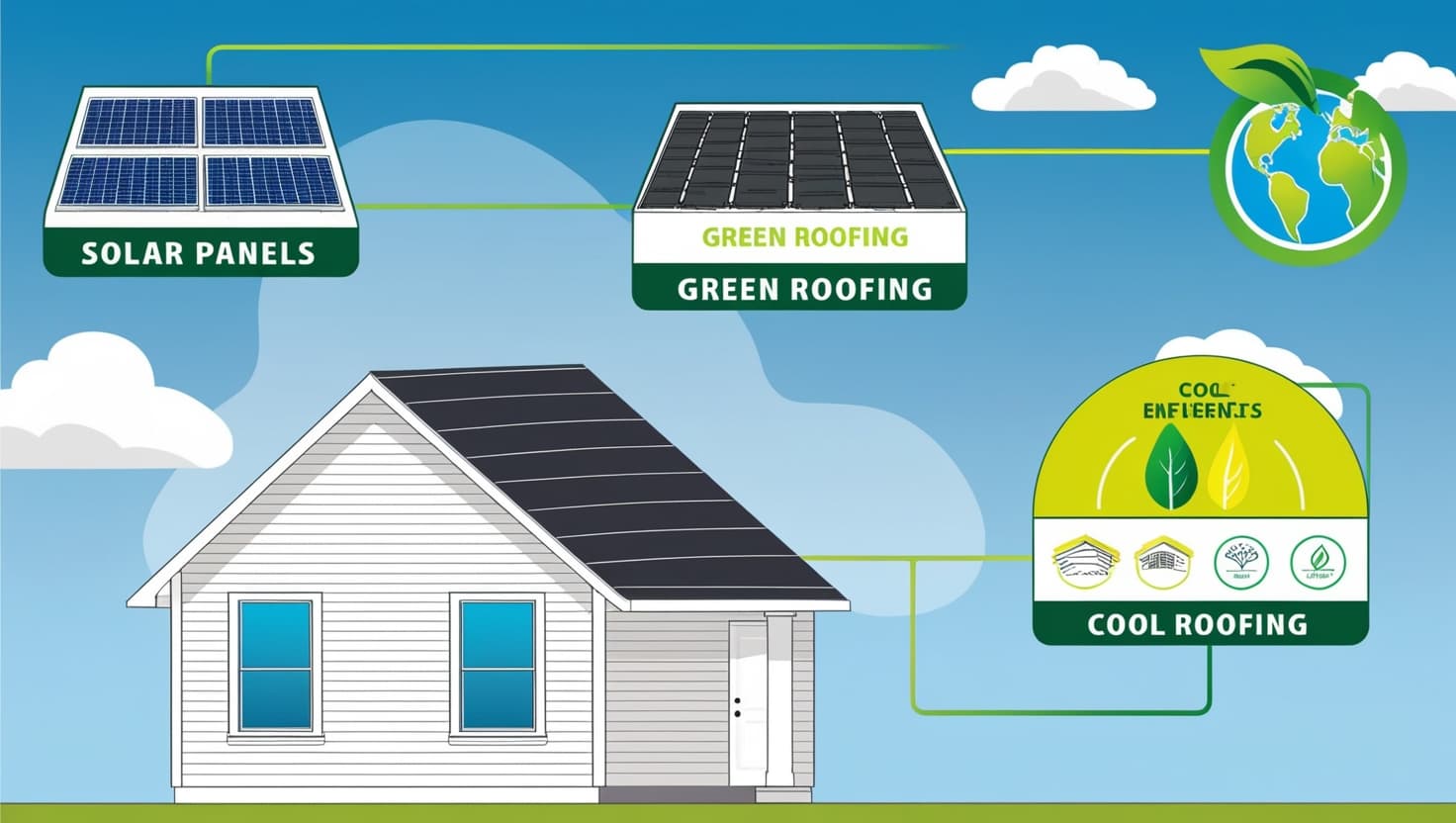 Types of energy efficient roofs