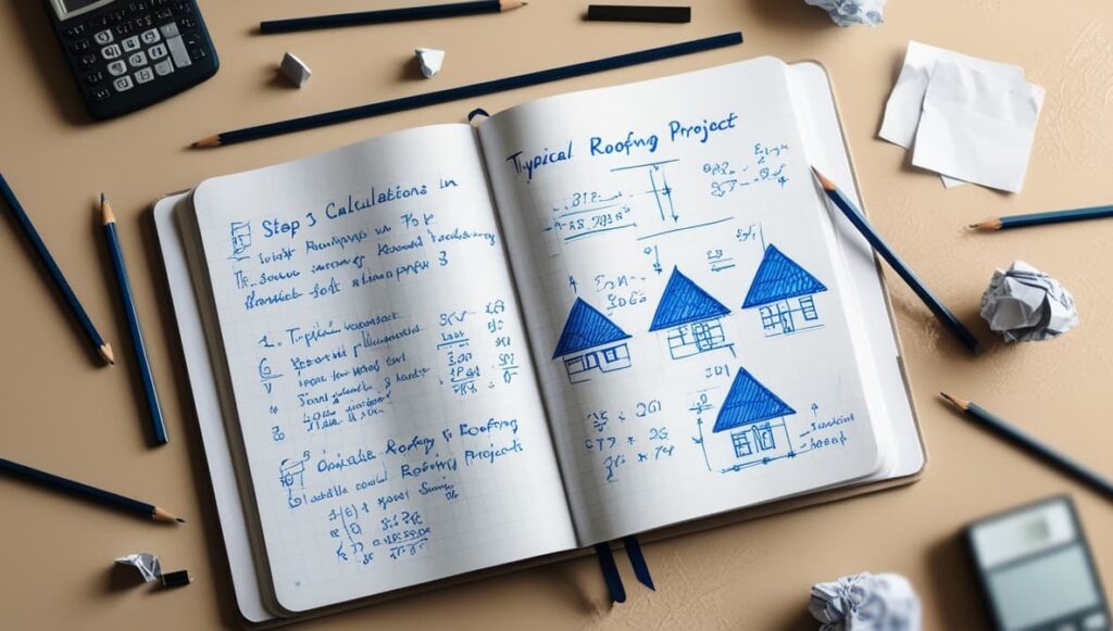 Example calculations for a typical roofing project