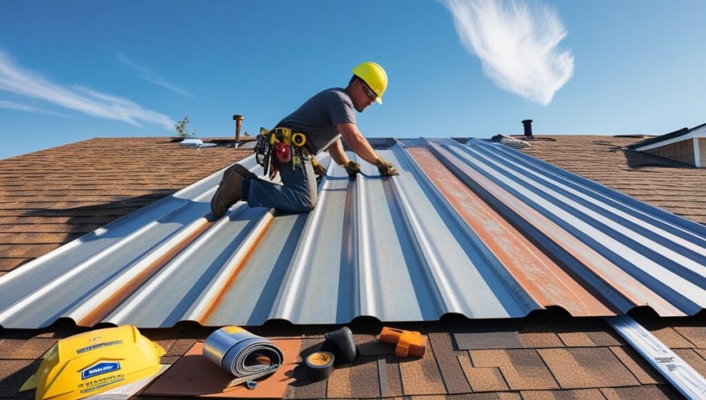 How to install metal roofing over shingles