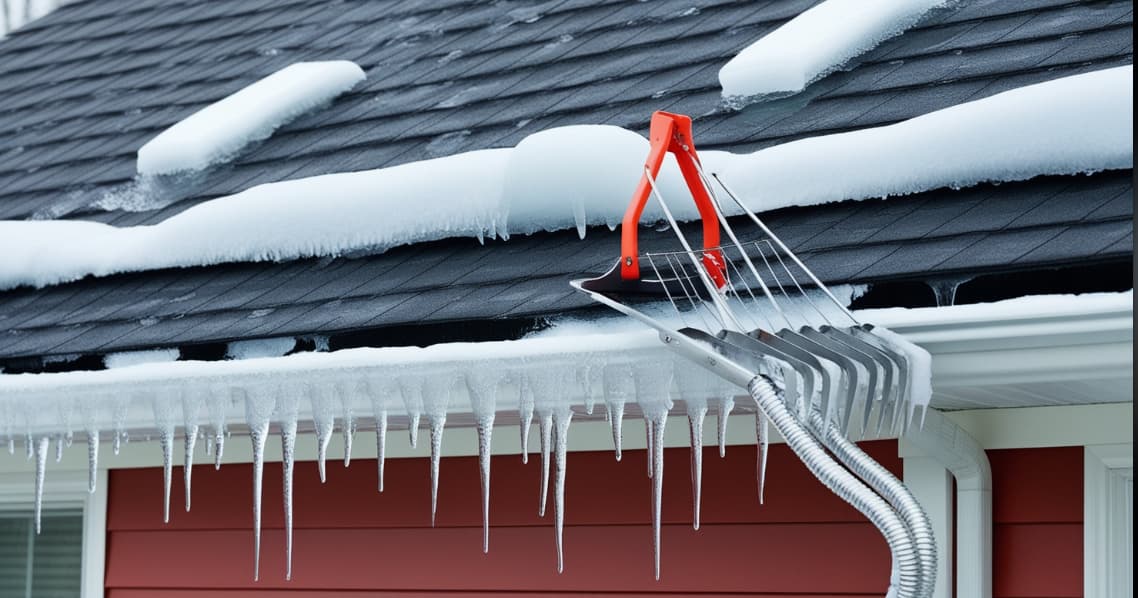 Removing existing ice dams